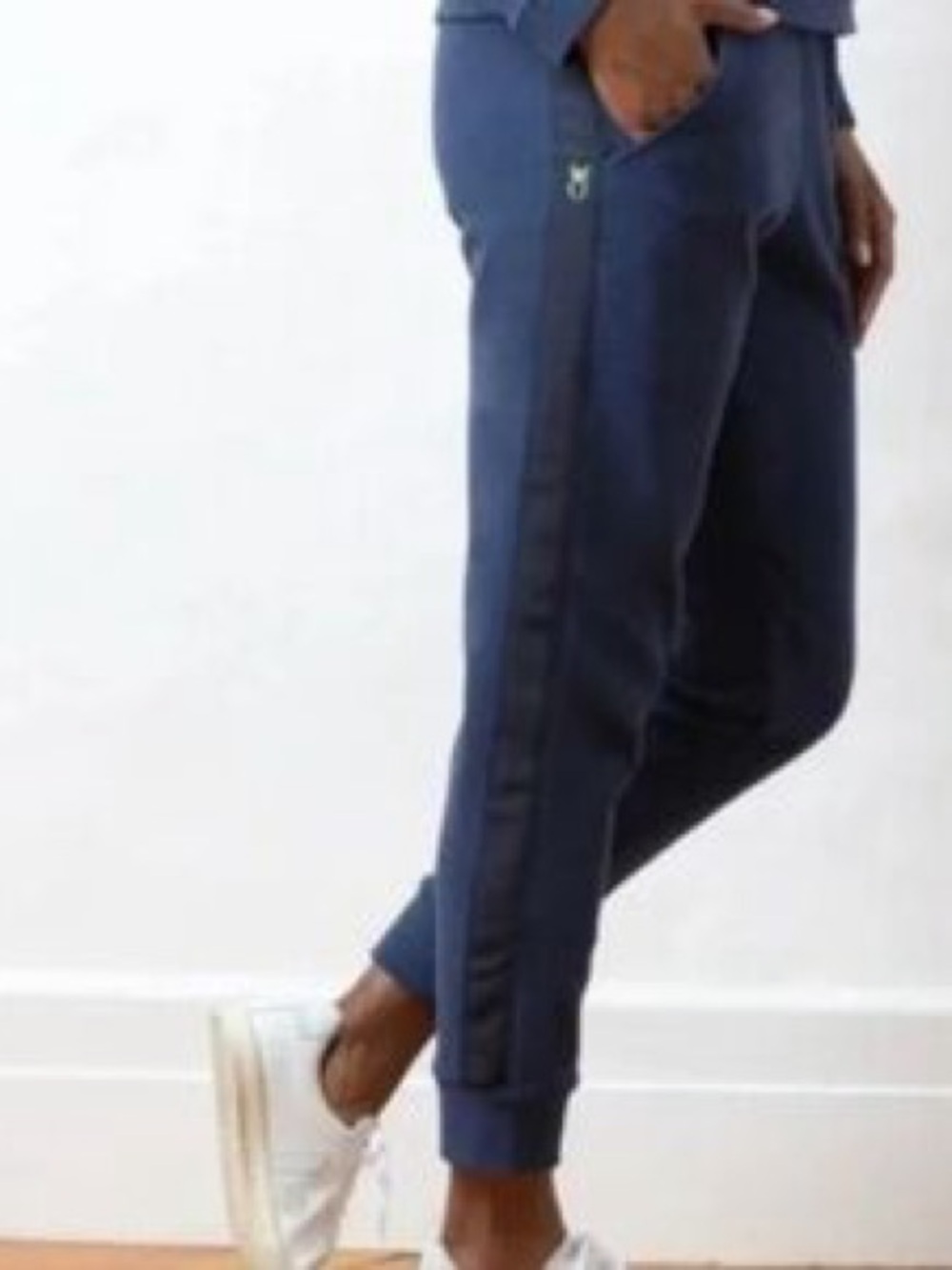 Dudley Stephens Navy Joggers with Dark Side Stripe